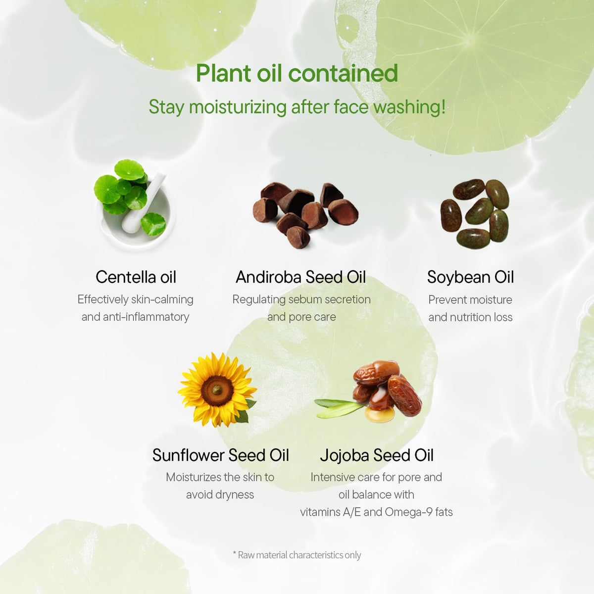 IUNIK bottle label close-up highlighting Centella and plant oils
