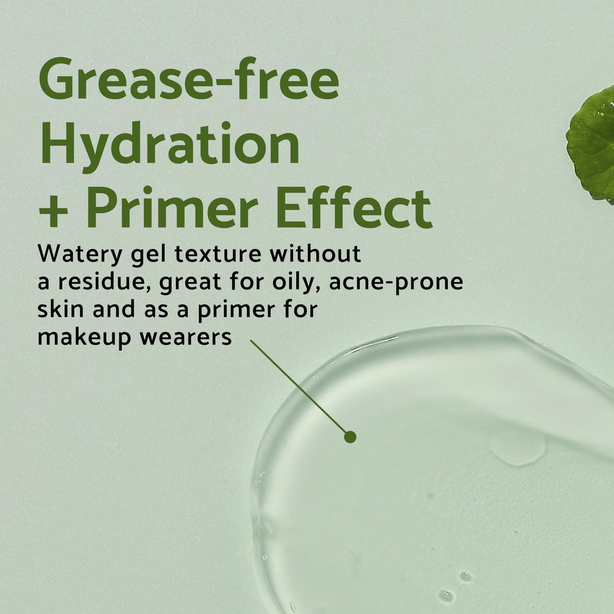 IUNIK application on hand showing gel spreadability and fast-absorbing hydration