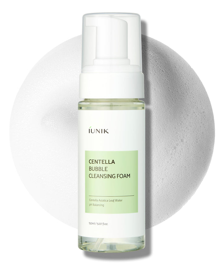 IUNIK front packaging showing cleanser and calming benefits