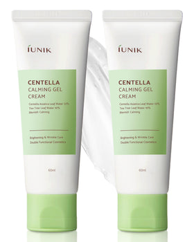 IUNIK front jar view showing product and calming design, highlights soothing benefits
