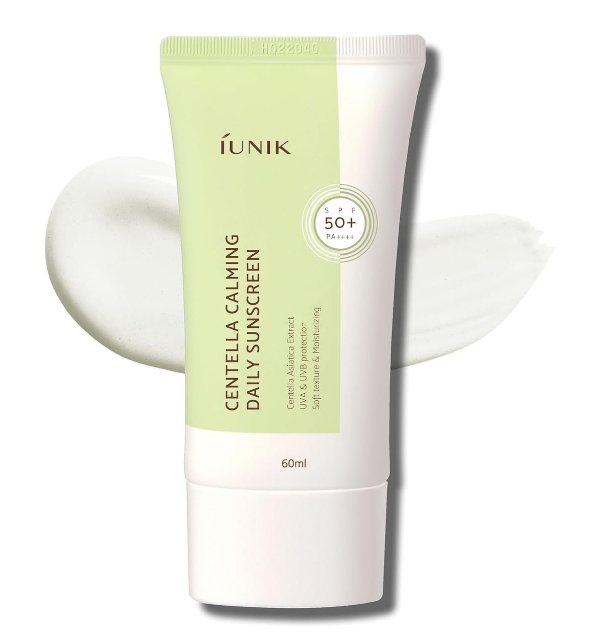 IUNIK front packaging showing SPF 50+ protection and matte finish benefit