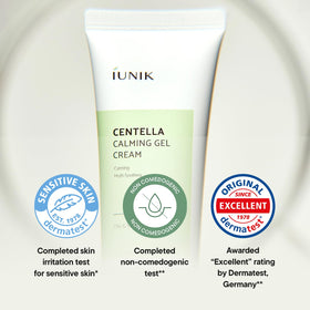 IUNIK jar next to a ruler conveying the 60ml size for purchase clarity