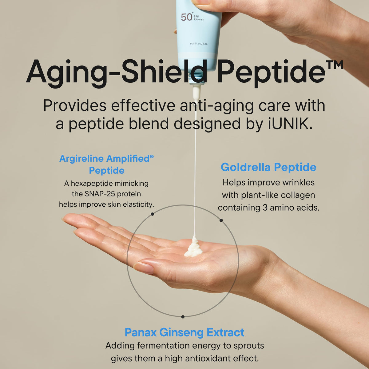 IUNIK label close-up showing clean ingredients and vegan benefit