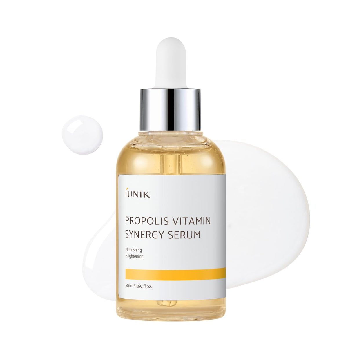 IUNIK front packaging showing bottle and nourishing benefits