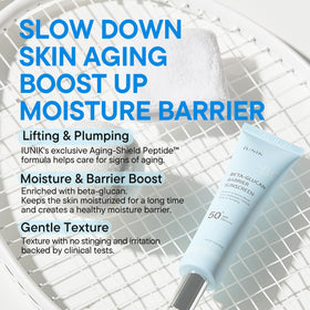 IUNIK sunscreen worn under makeup showing invisible, non-pilling finish