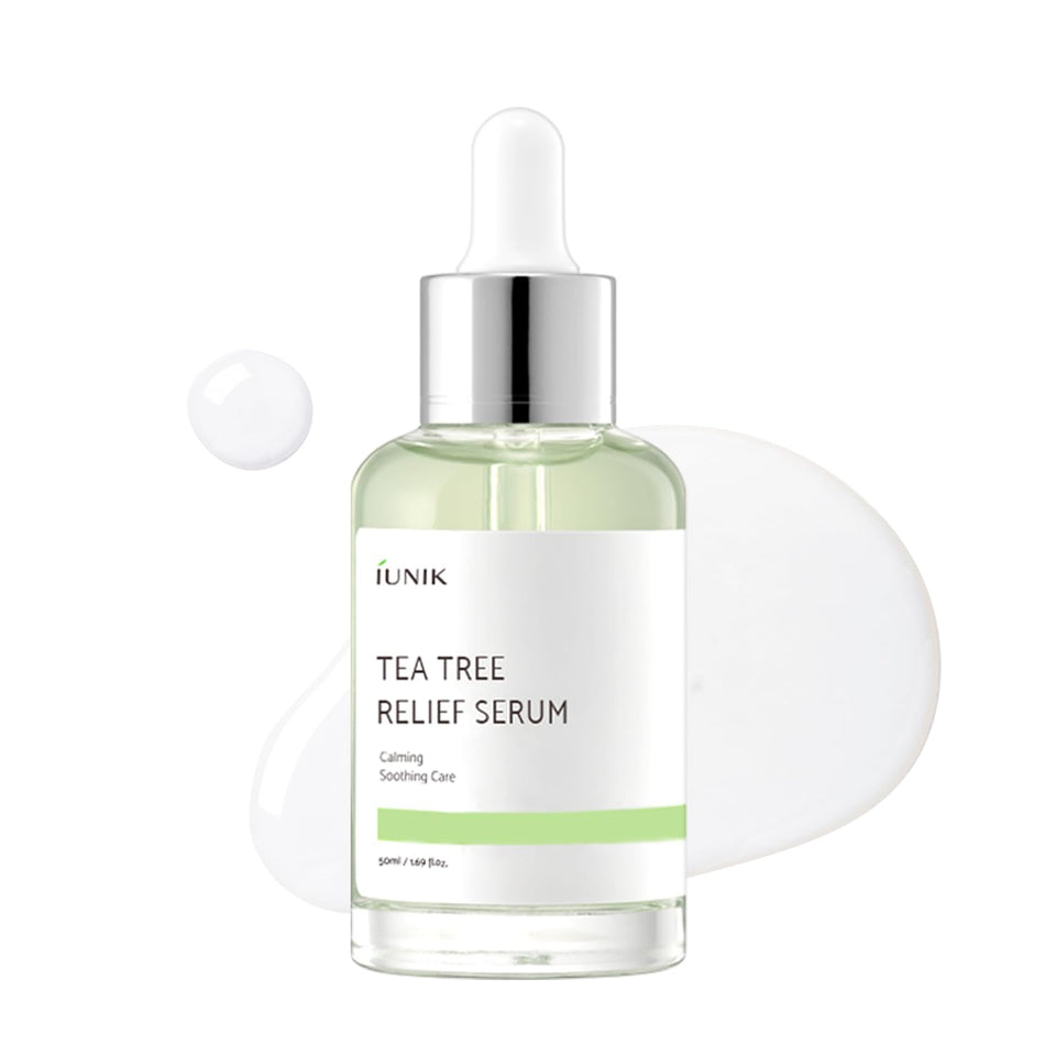 IUNIK front bottle view showing clean design and soothing benefits