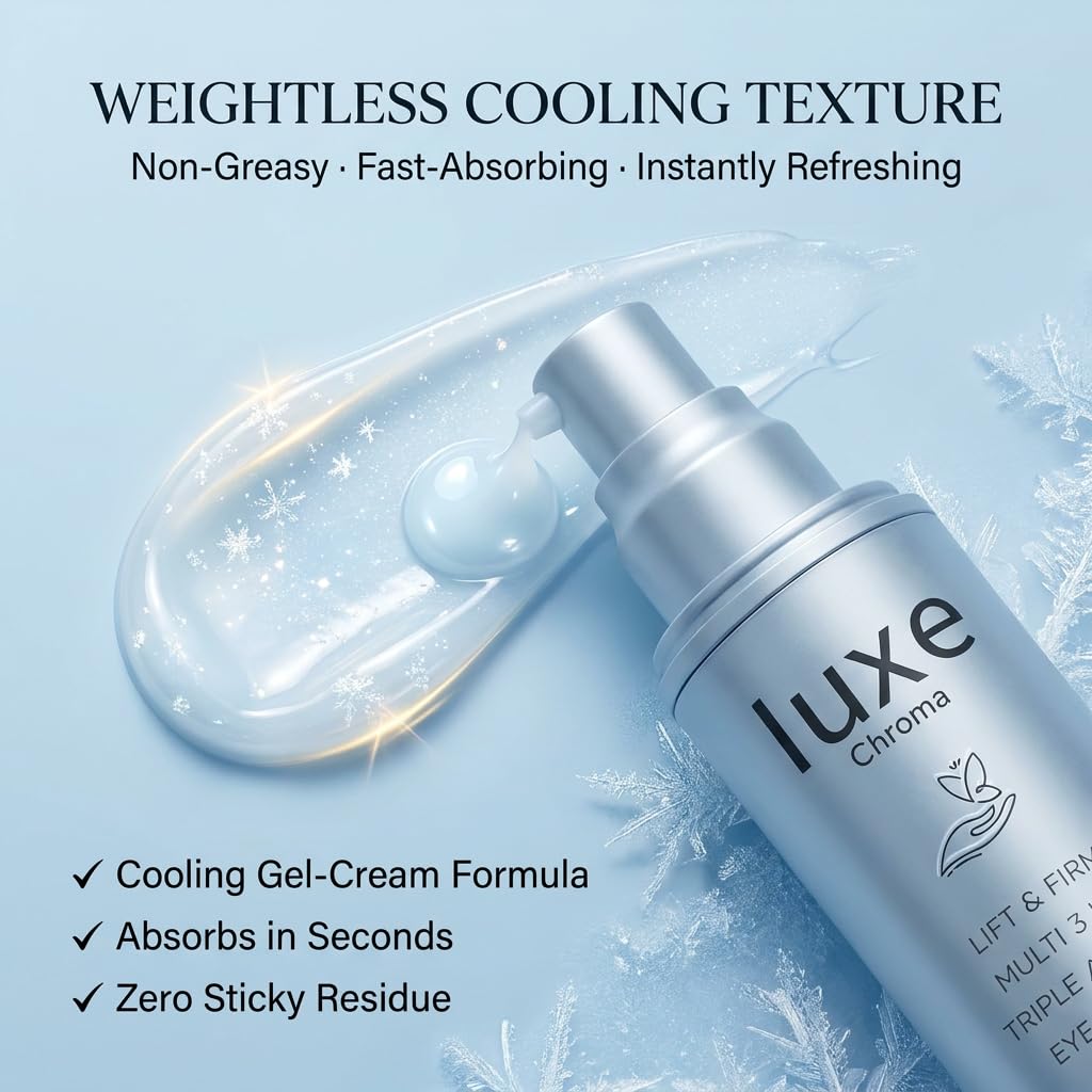 Iuxe Chroma held in hand to show portable size and convenience