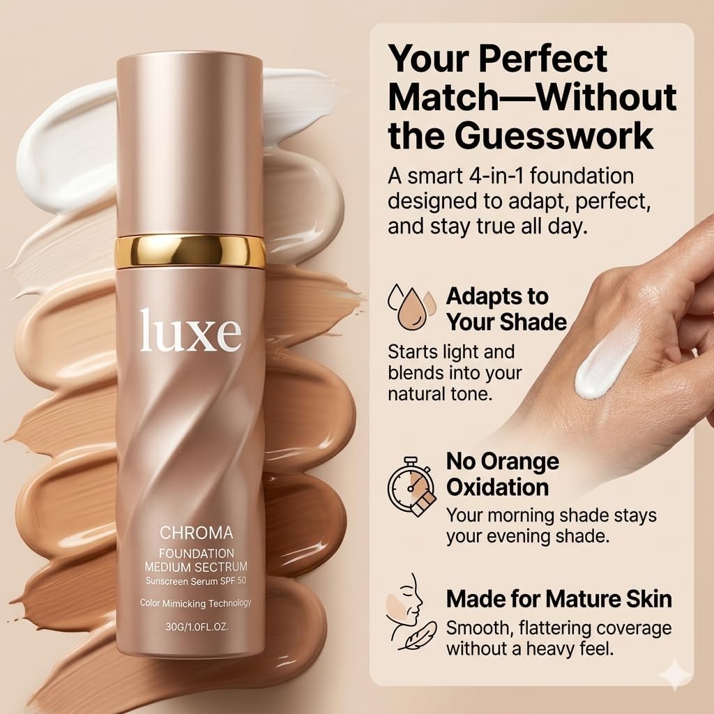 Iuxe Chroma texture close-up highlighting smooth, hydrating formula for blendability