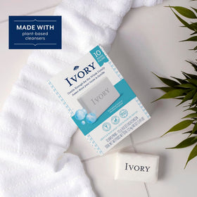 Ivory bar in bathroom setting suggesting family use and daily convenience