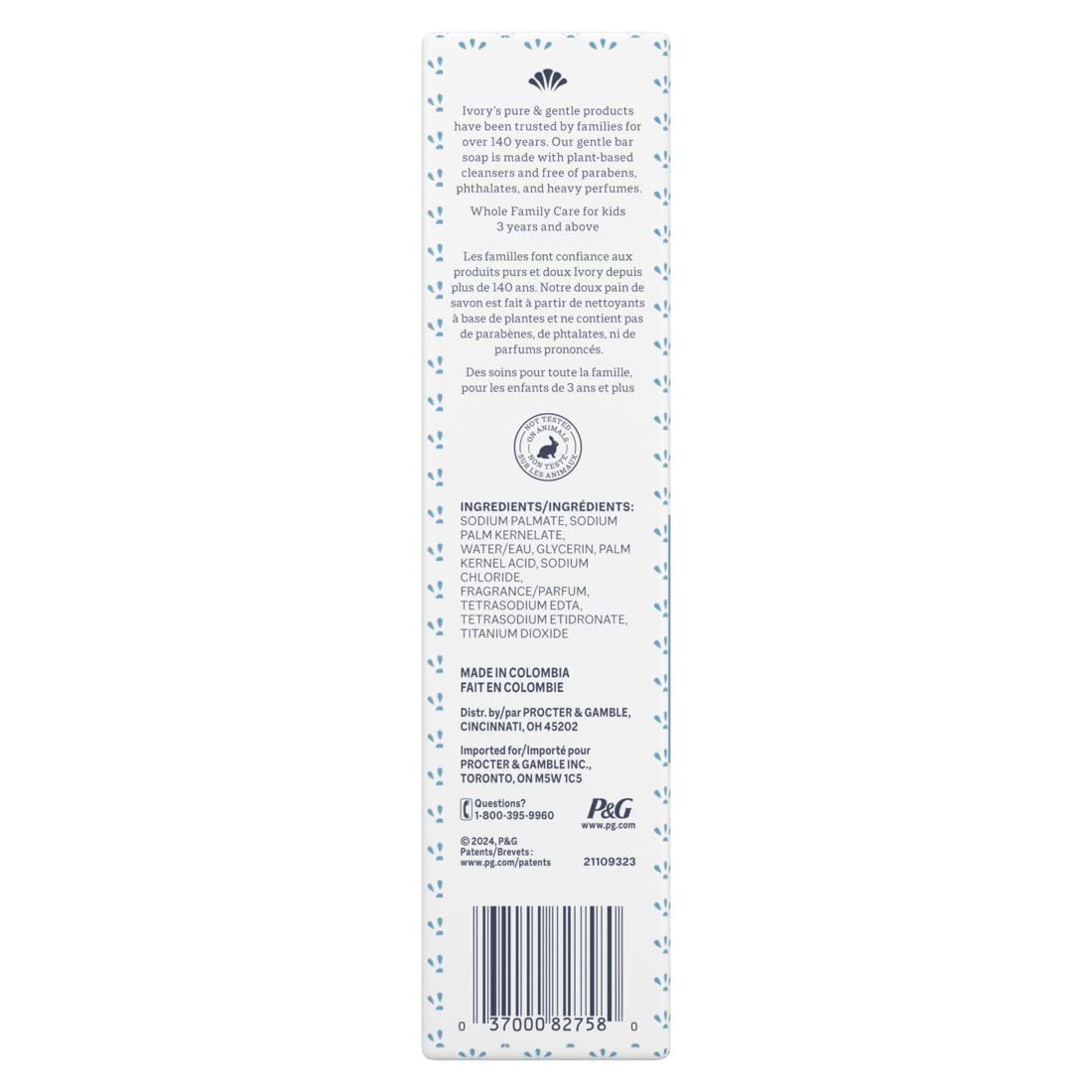 Ivory label ingredient panel emphasizing simple formula and transparency