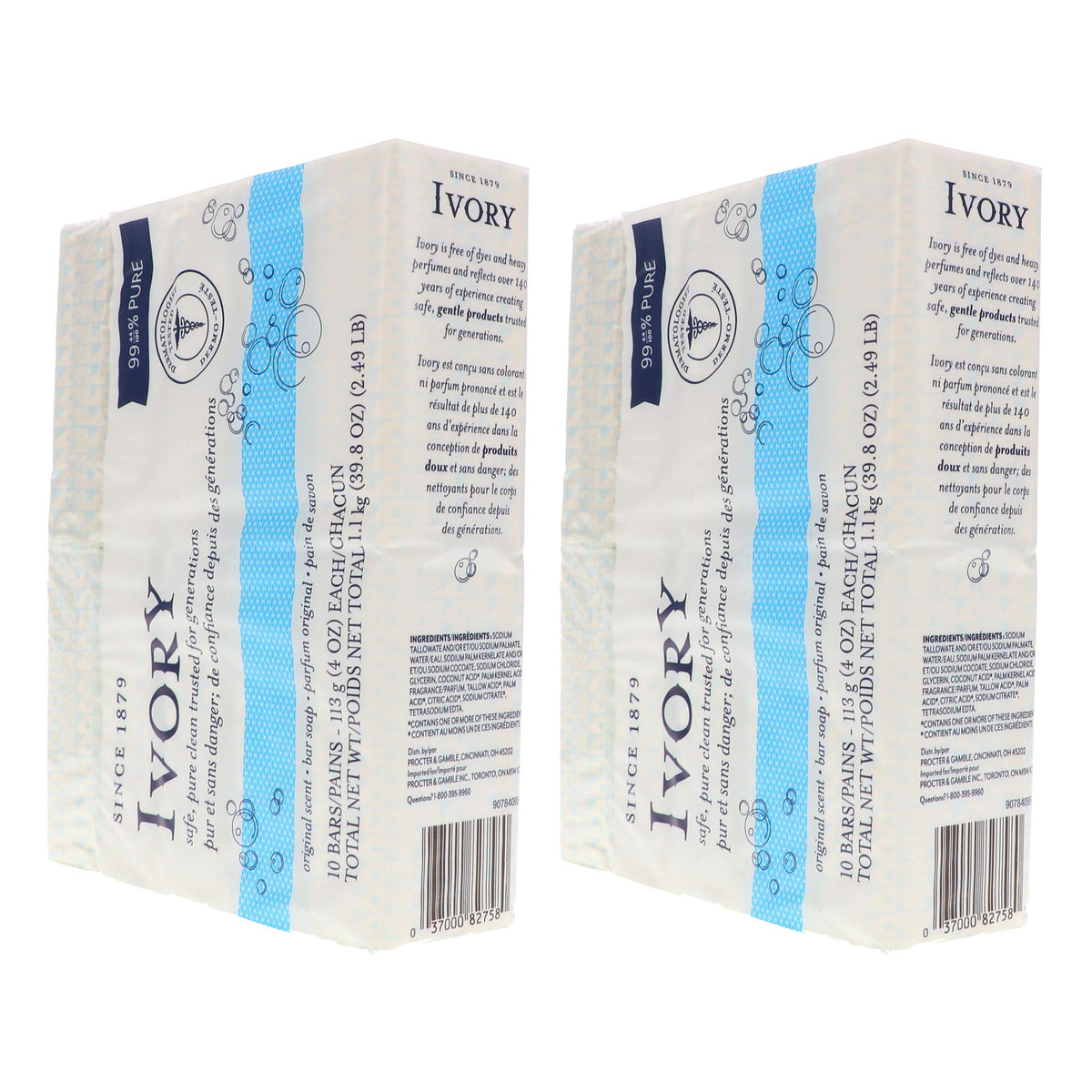 Ivory bars on soap dish showing proper drainage to extend bar life