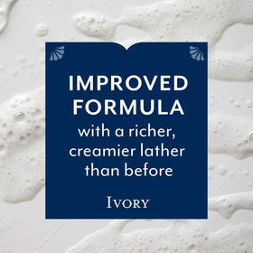 Ivory lather closeup on sponge showing mild foam for gentle cleansing benefit
