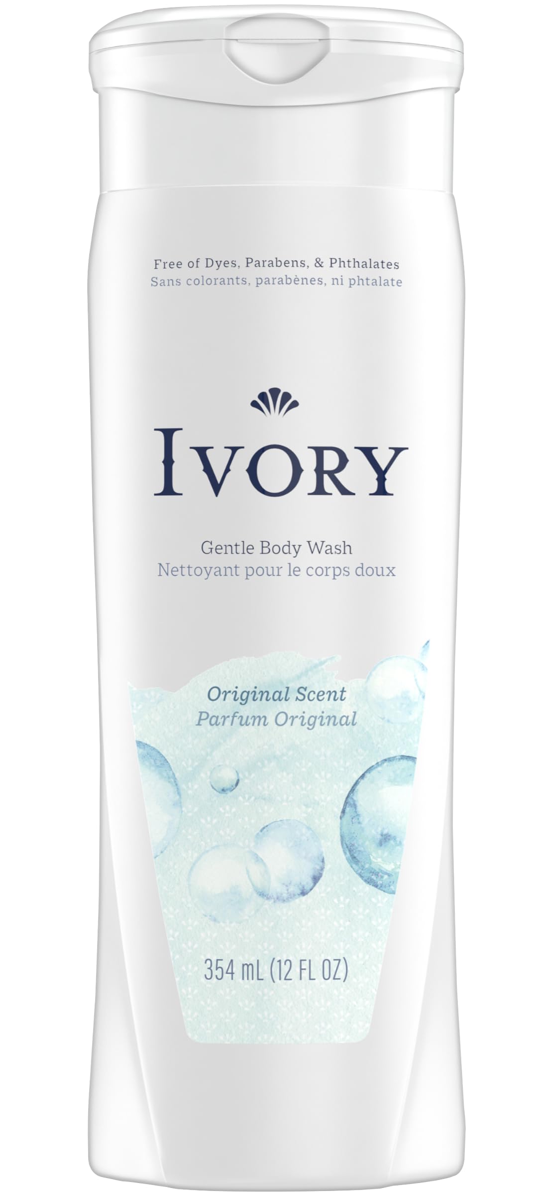 Ivory pouring body wash into hand illustrating smooth application