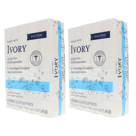 Ivory single bar close-up displaying texture and smooth edges for gentle lather