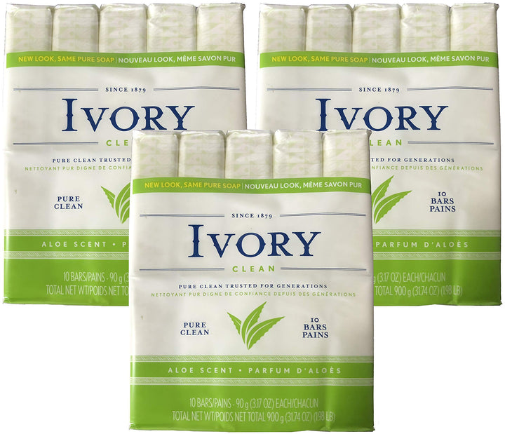 Ivory brand front view of pack showing 3 boxes and value for stocking