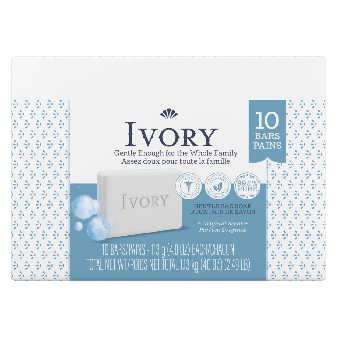 Ivory bar beside ruler showing 4 oz size and practical portioning