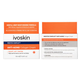IVOSKIN on bathroom shelf near towel, lifestyle scene suggests daily routine benefit