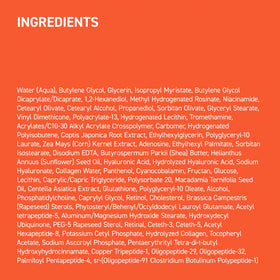 IVOSKIN ingredient arrangement with collagen and peptides, emphasizes formula purpose