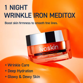 IVOSKIN open jar texture close-up, creamy non-greasy finish for quick absorption
