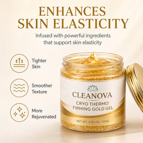 Iwhact Cleanova gel dispensed on hand demonstrating cooling-to-warm sensory effect and easy blendability