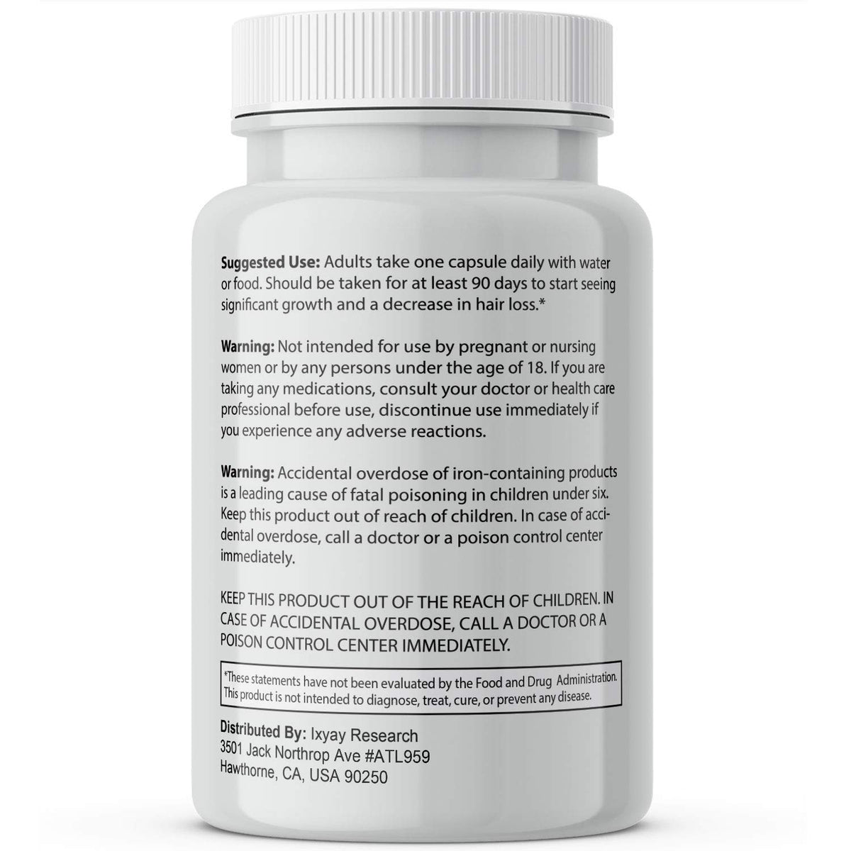 IXYAY RESEARCH Finanutride GMP facility bottle indicating quality manufacture