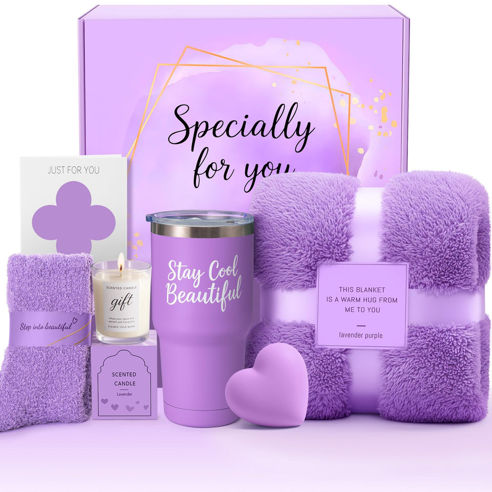 IZZUBIZ front packaging showing purple gift box and curated contents for a luxurious presentation