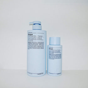 J Beverly Hills masque being applied in shower for soothing scalp care