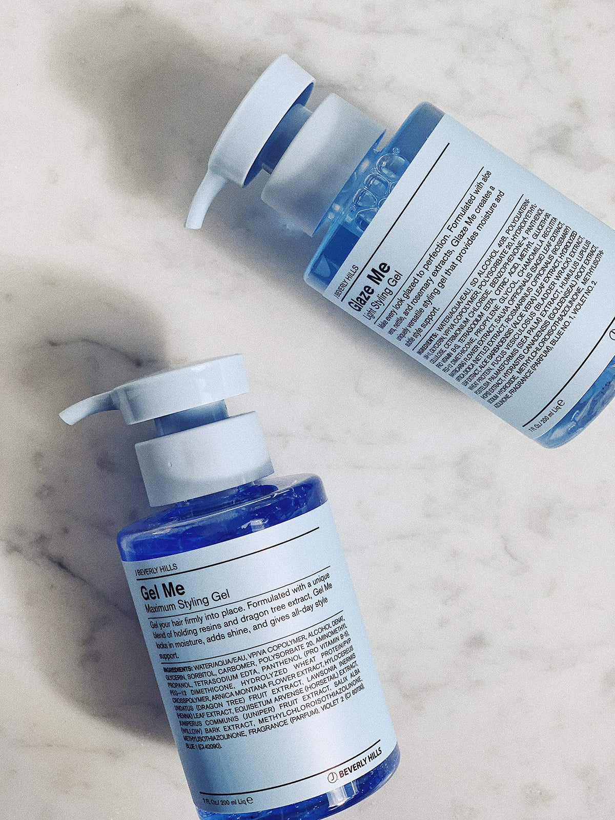 J Beverly Hills size and ingredients label view showing 7 oz and botanical extracts
