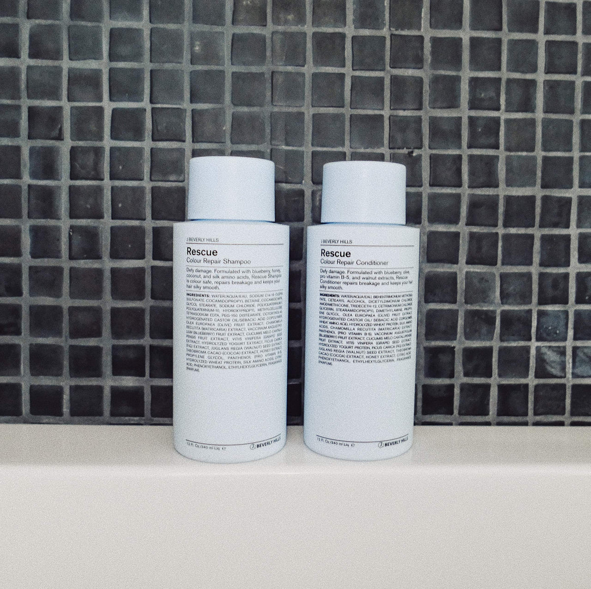 J Beverly Hills back label with ingredients and usage details