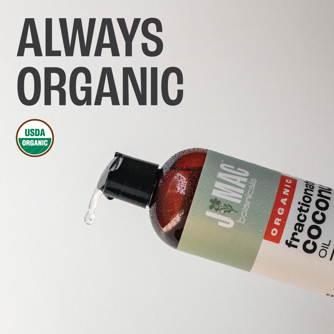 J MAC BOTANICALS bottle cap close-up highlighting secure organic packaging benefit