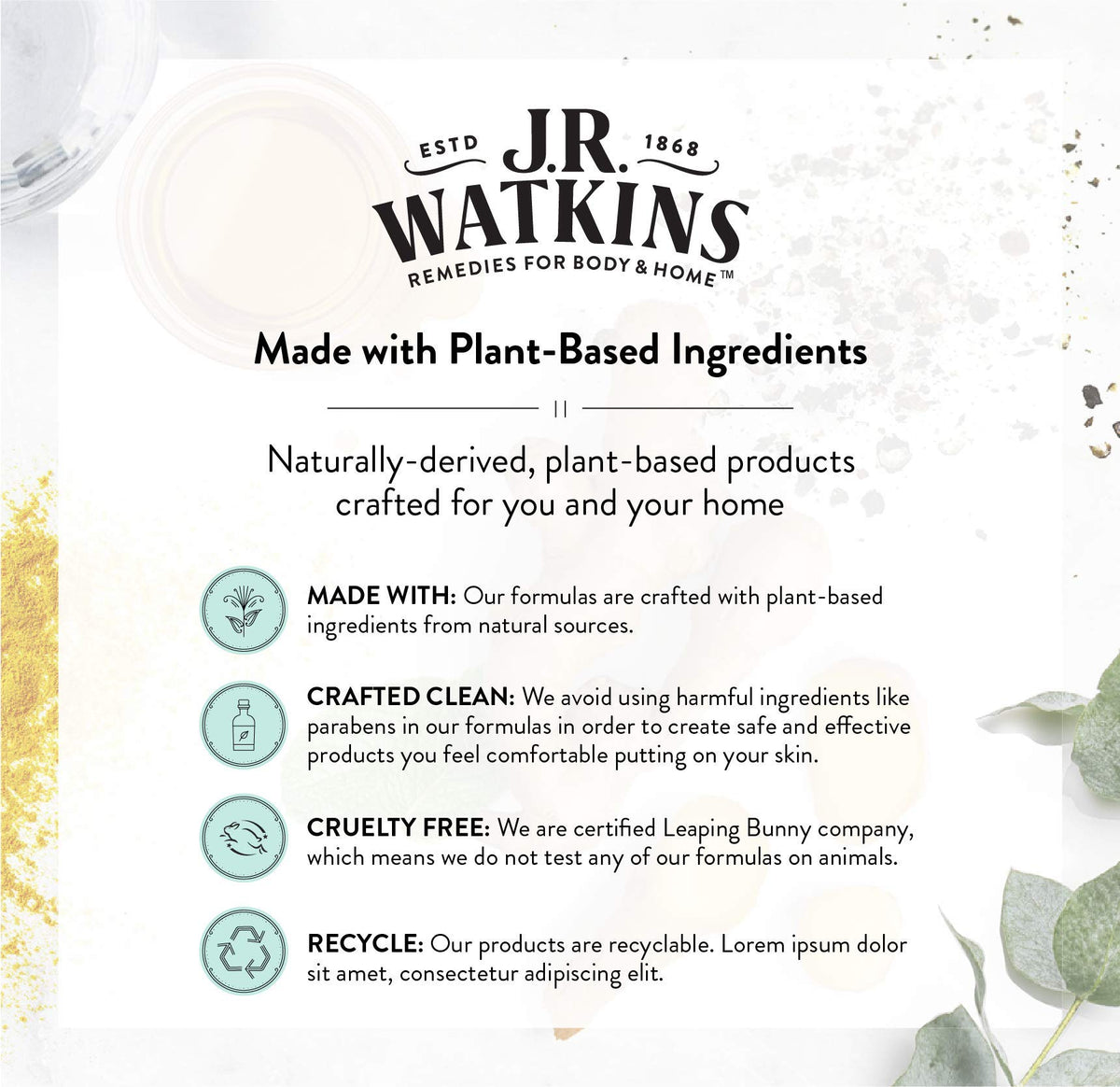J.R. Watkins applied to foot during massage illustrating soothing, cooling effect