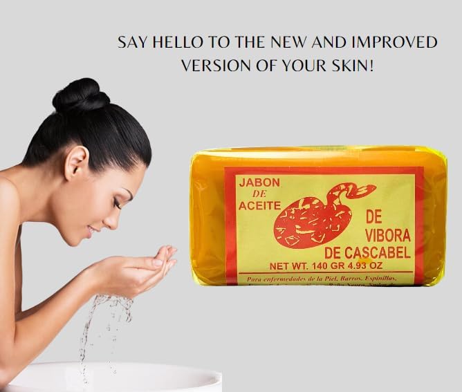 JABON DE ACEITE VIBORA DE CASCABEL label detail with ingredient and usage information
