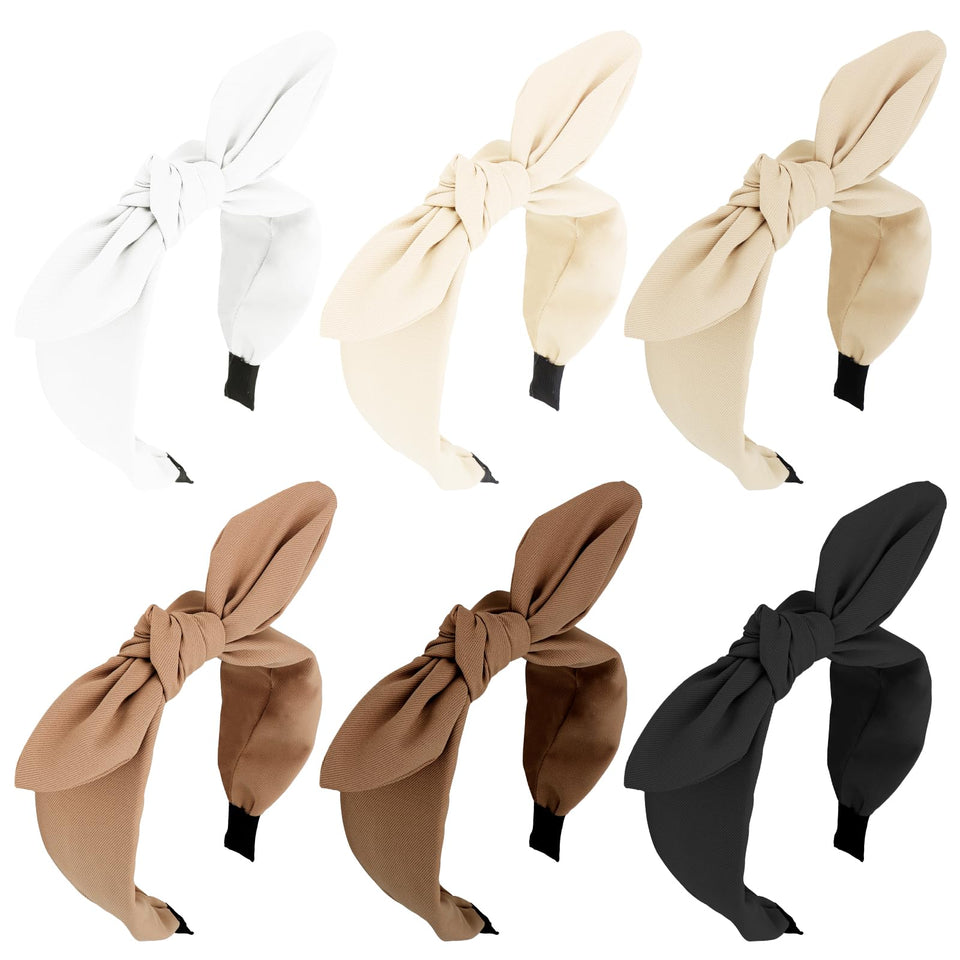 Jaciya front view of six headbands showing colors and packaging benefit versatility