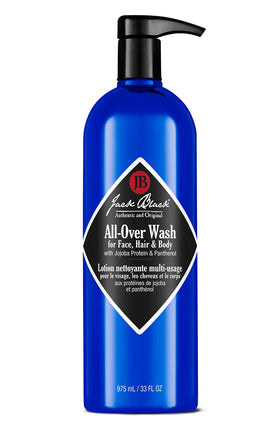Jack Black front packaging shows bottle and label, highlighting multi-use convenience