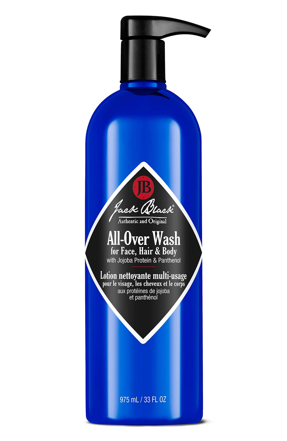 Jack Black front packaging shows bottle and label, highlighting multi-use convenience