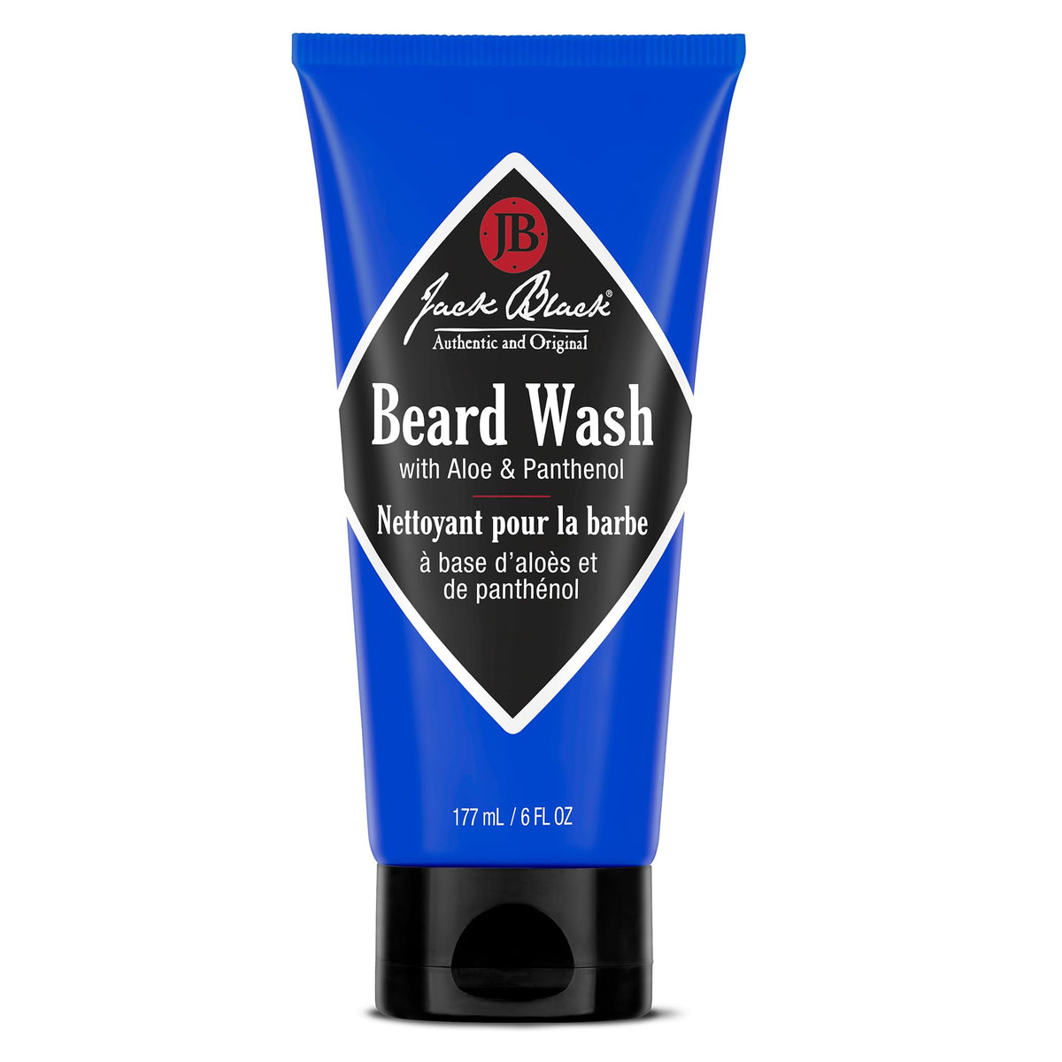 Jack Black front bottle shot showing label and travel-friendly size for clean grooming