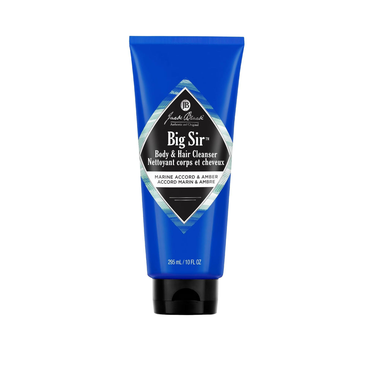 Jack Black bottle front packaging showing label and marine-amber scent