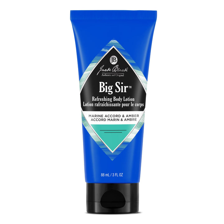 Jack Black front packaging showing the 3 oz lotion and branding, portable convenience