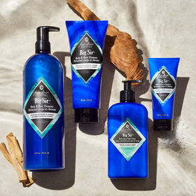 Jack Black lotion held in hand showing 3 oz travel size and easy carry