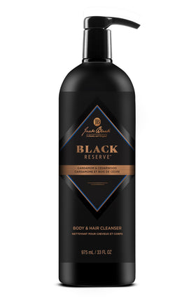 Jack Black front bottle showing label and cardamom cedarwood scent benefits