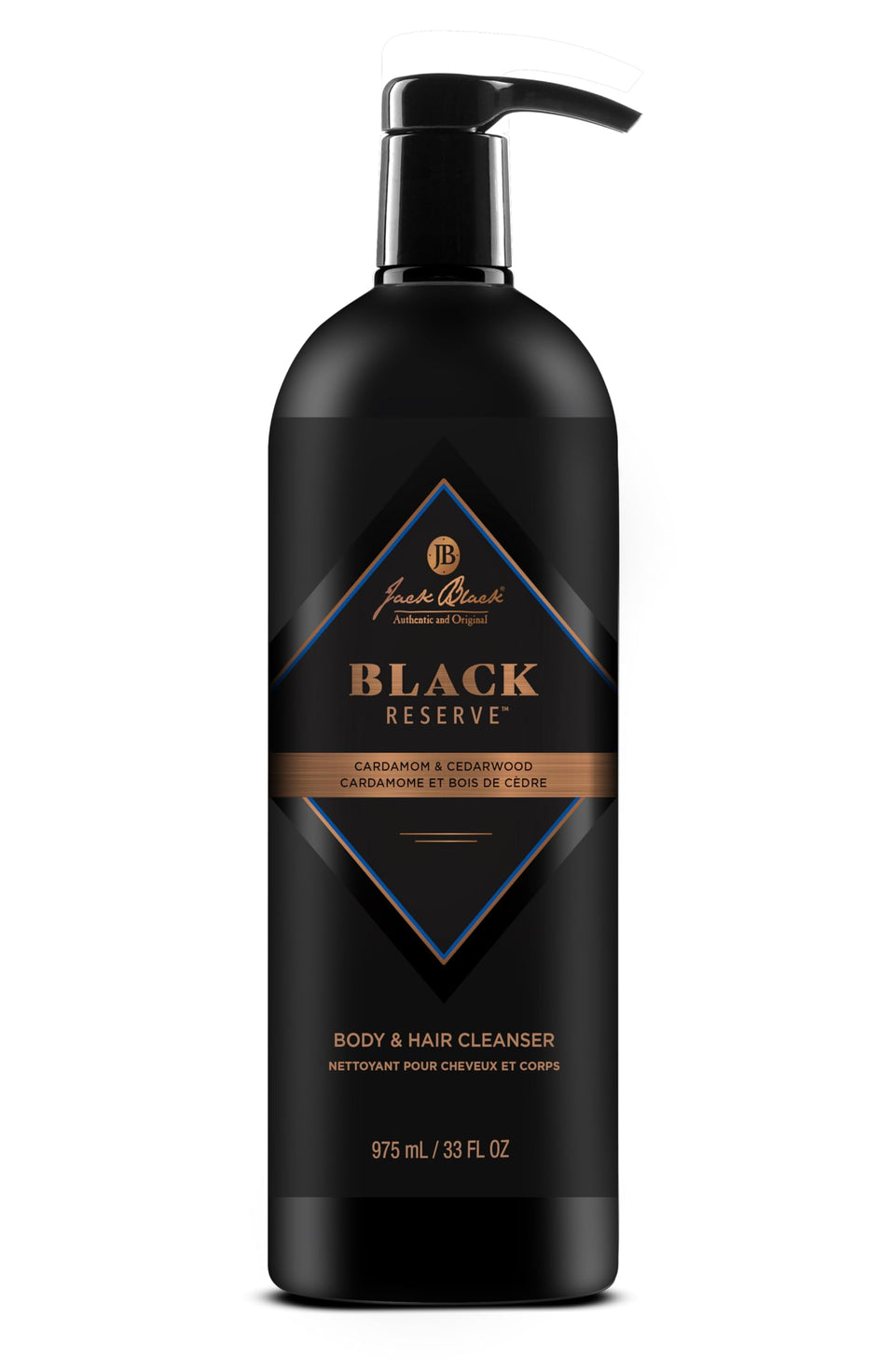 Jack Black front bottle showing label and cardamom cedarwood scent benefits