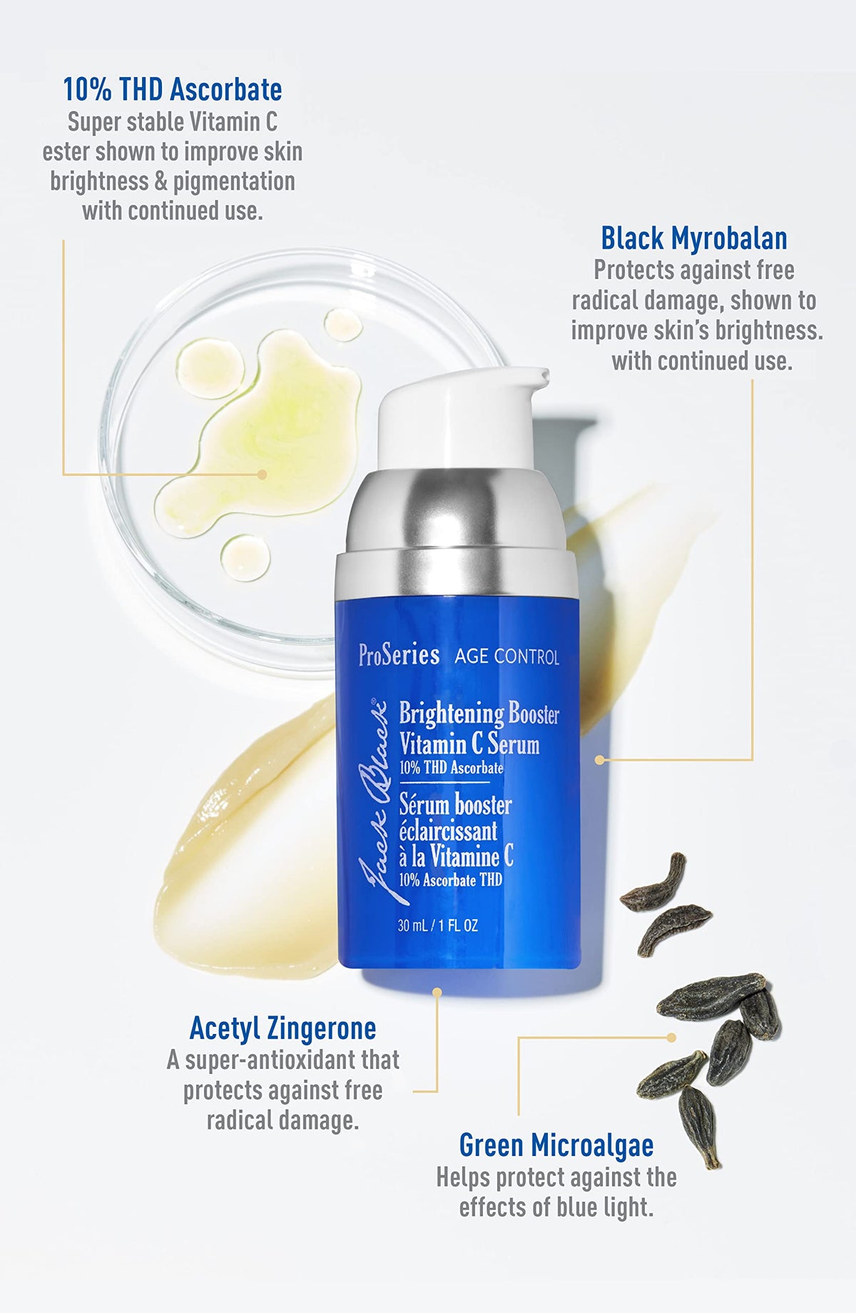 Jack Black dispensing serum pump demonstrating easy, controlled application benefit