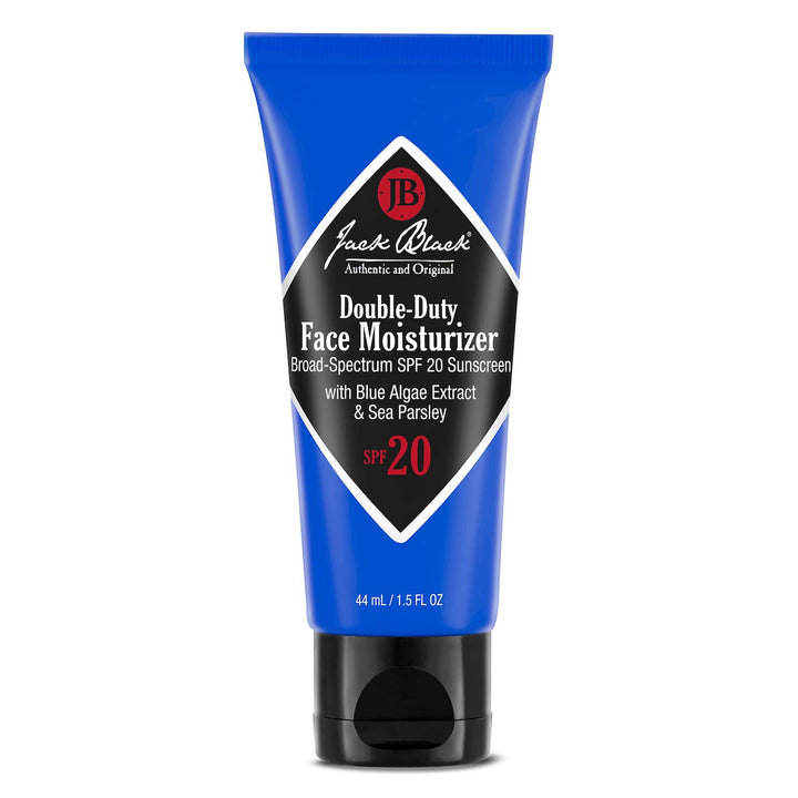 Jack Black front packaging showing SPF 20 and easy morning protection