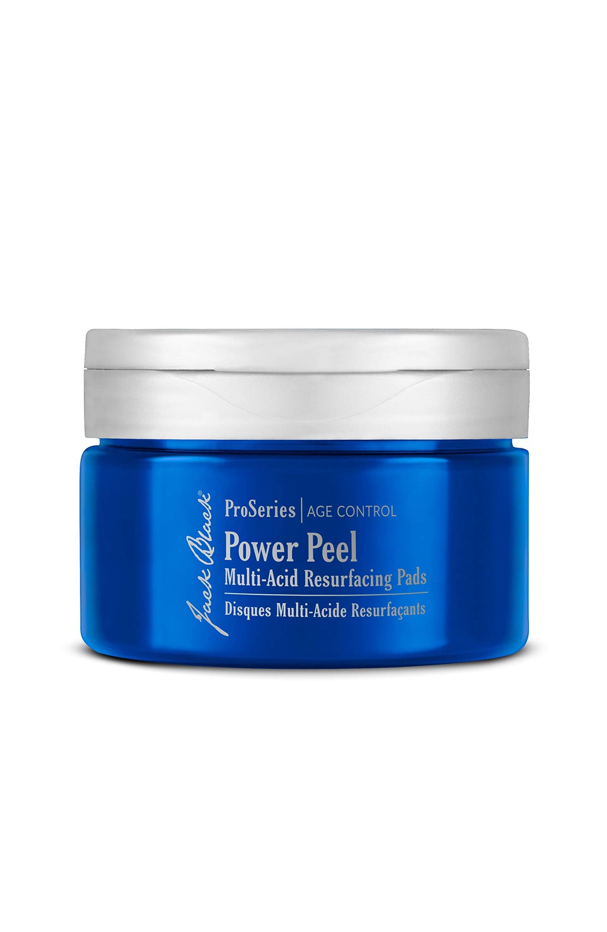 Jack Black front packaging of pads showing professional-strength exfoliation