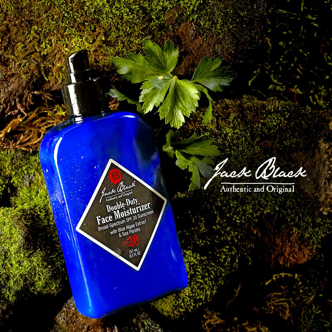 Jack Black ingredients label close-up illustrating botanical antioxidant blend