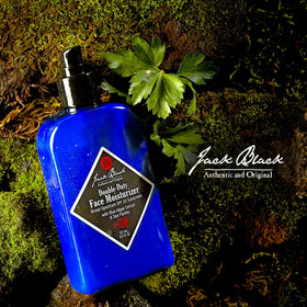 Jack Black ingredients label close-up illustrating botanical antioxidant blend