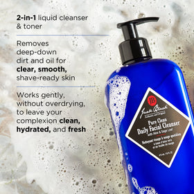 Jack Black Pure Clean texture closeup demonstrating gentle foaming and hydration