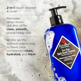 Jack Black close-up of cleanser texture highlighting gentle, foamy lather