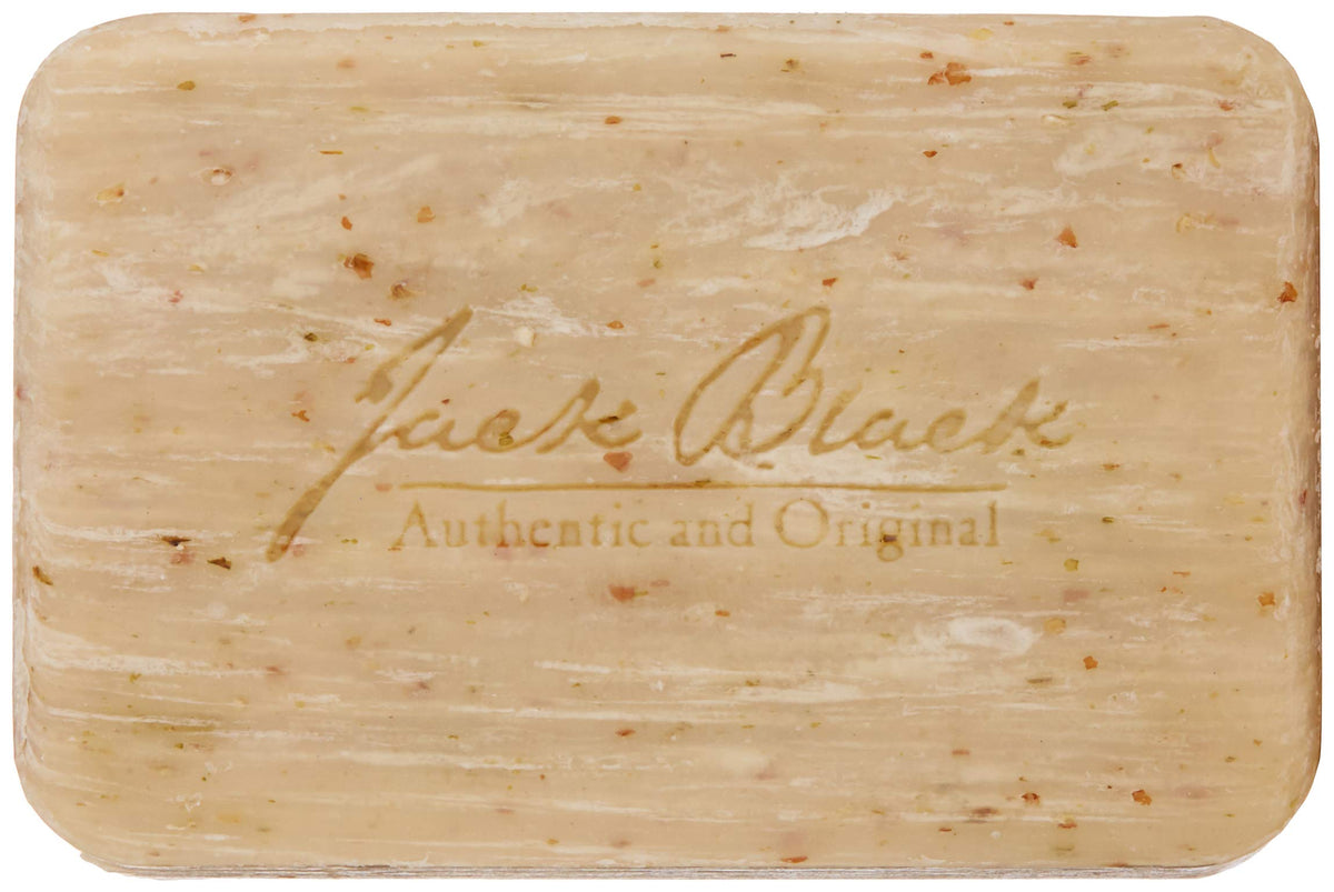 jack black close-up of lava rock texture and moisturizing butter blend