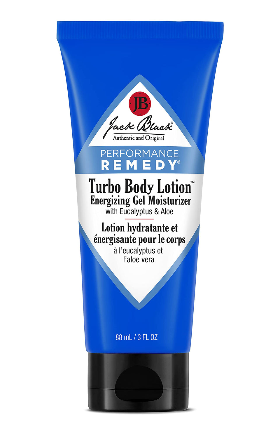 Jack Black front packaging showing tube and energizing gel-to-lotion benefit